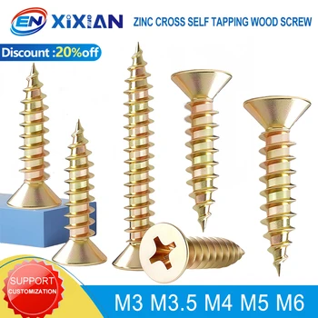 M3 M3.5 M4 M5 M6 Zinc Cross Recessed Countersunk Screws
