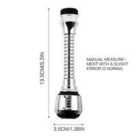 ห้องครัวก๊อกน้ําสแตนเลสสปริงเกลอร์อุปกรณ์ประหยัดน้ํายาวหมุนสาดหลักฐานสปริงเกลอร์สเปรย์Extender Bubbler 3