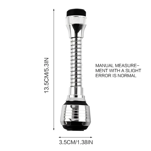 ห้องครัวก๊อกน้ําสแตนเลสสปริงเกลอร์อุปกรณ์ประหยัดน้ํายาวหมุนสาดหลักฐานสปริงเกลอร์สเปรย์Extender Bubbler 3