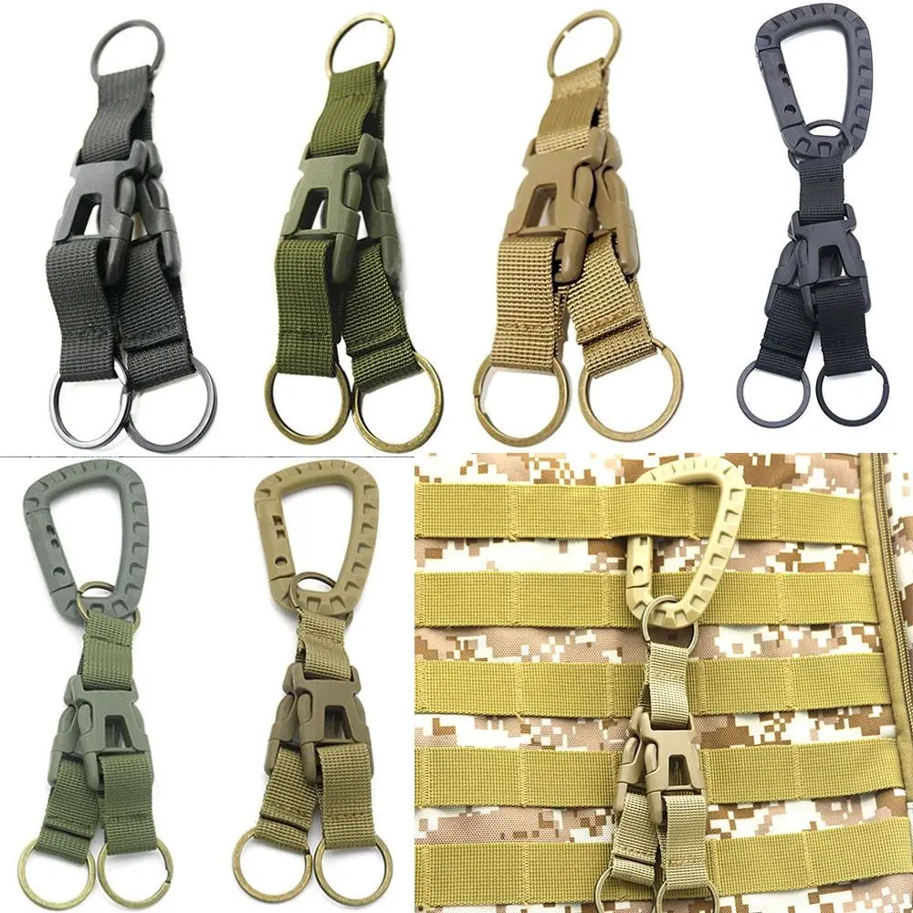 

Molle Ribbon Belt Hooks Outdoor Tactical Tools Hiking Climbing Carabiner Key Hook Clip Backpack Hanger Hanging Webbing Buckle