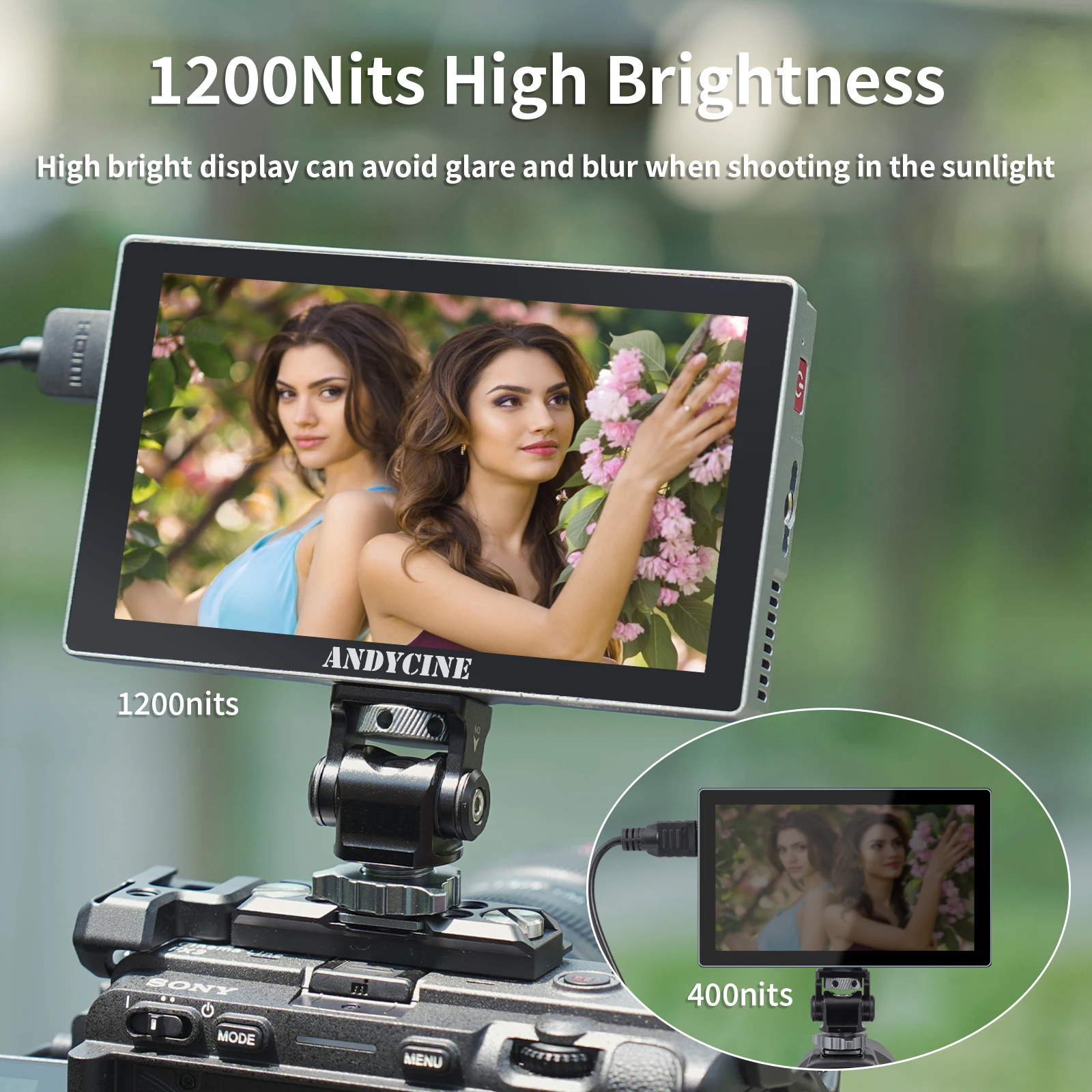 Andycine-X5タッチスクリーンモニター、高輝度、4k、HDMI