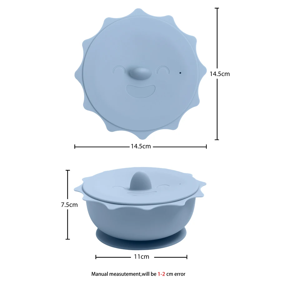 1PCS Baby Silicone Suction Bowl BPA Free Cartoon Shape Food Tray Dishes Plate Child Feeding Non-Slip Tableware Baby Accessories 4