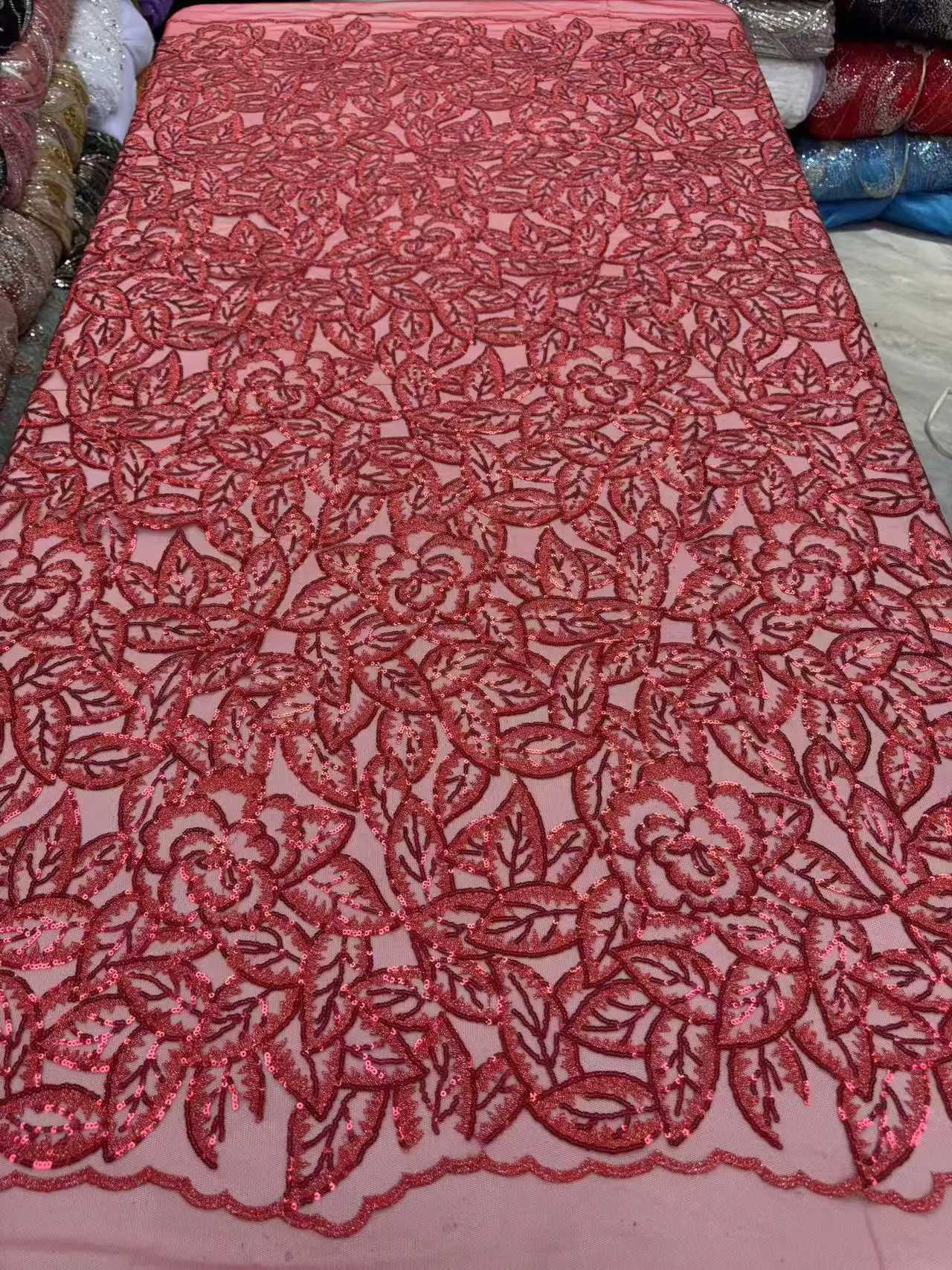 Tissu africain en dentelle de Tulle de haute qualité, tissu nigérian en soie de lait brodée à paillettes pour femmes, robes de mariée de fête, dernière collection 2026