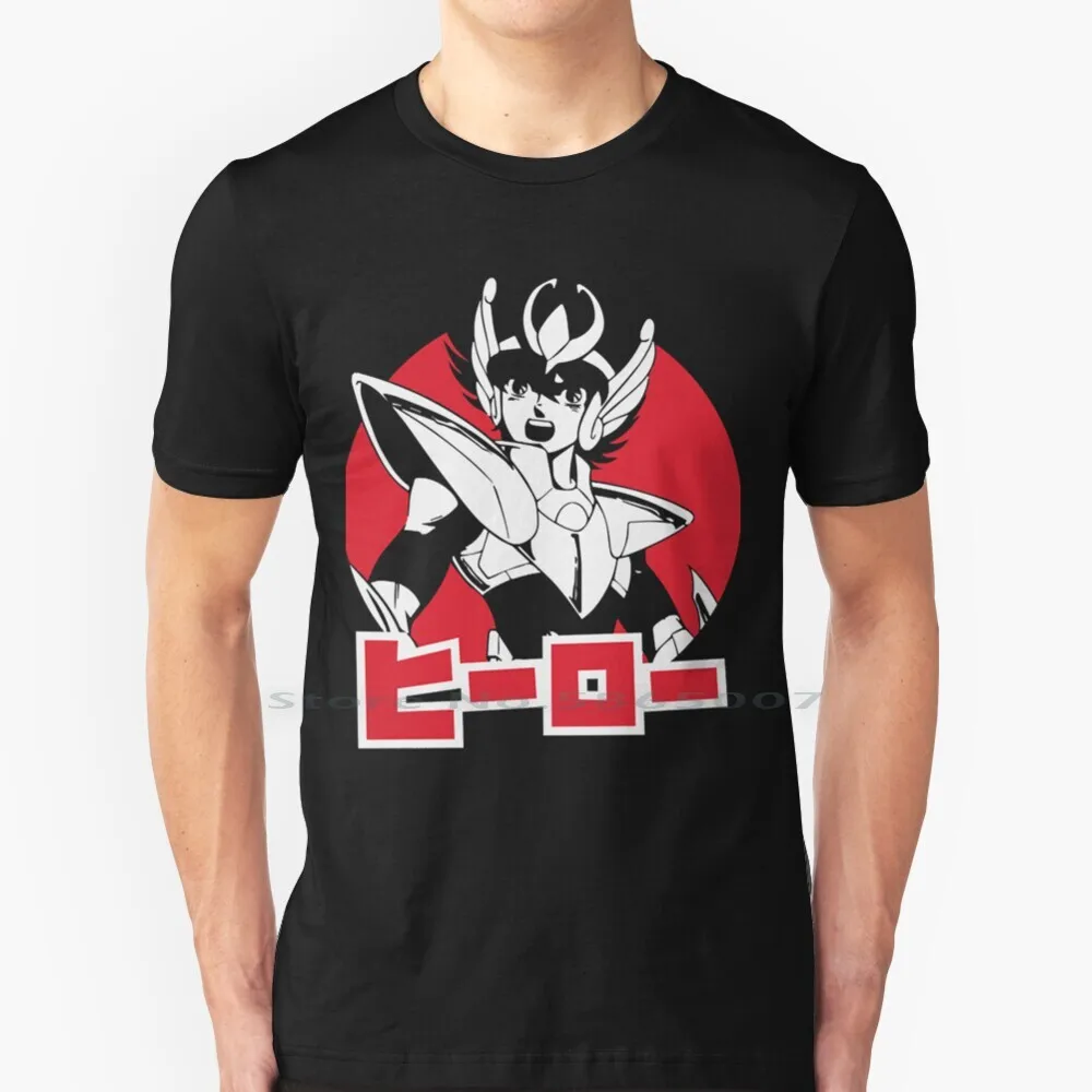 Maglietta Saint Seiya 100% Cotone Manga Saint Seiya Cavalieri Dello Zodiaco Seiya Pegasus Big Size 6Xl Tee Gift Fashion