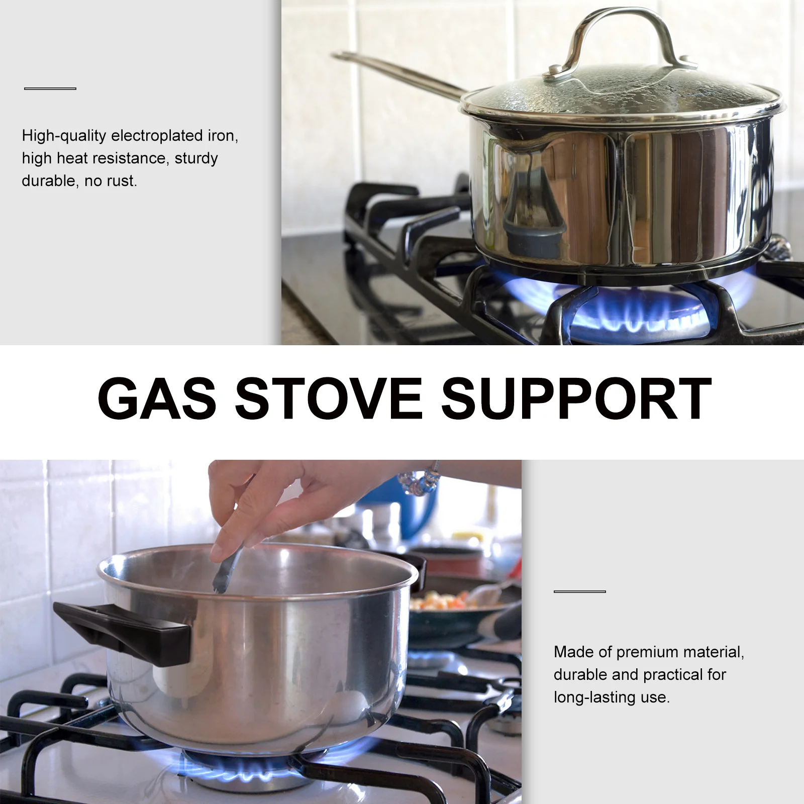 Pot Rack Gas Portable Gas Stove Bracket Pot Holders Pan Support for Hob Electroplated Iron Anti-skid Racks gas stove accessories