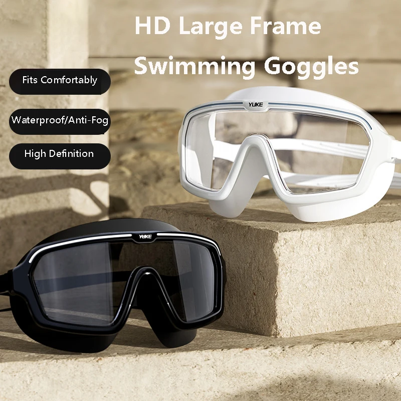 Large Frame Swimming Goggles for Adults High Quality Antifog HD Swim Glasses with Earplugs Manufacturer Direct Wholesale Price high quality 532nm green laser protective goggles safety glasses od 4 w box