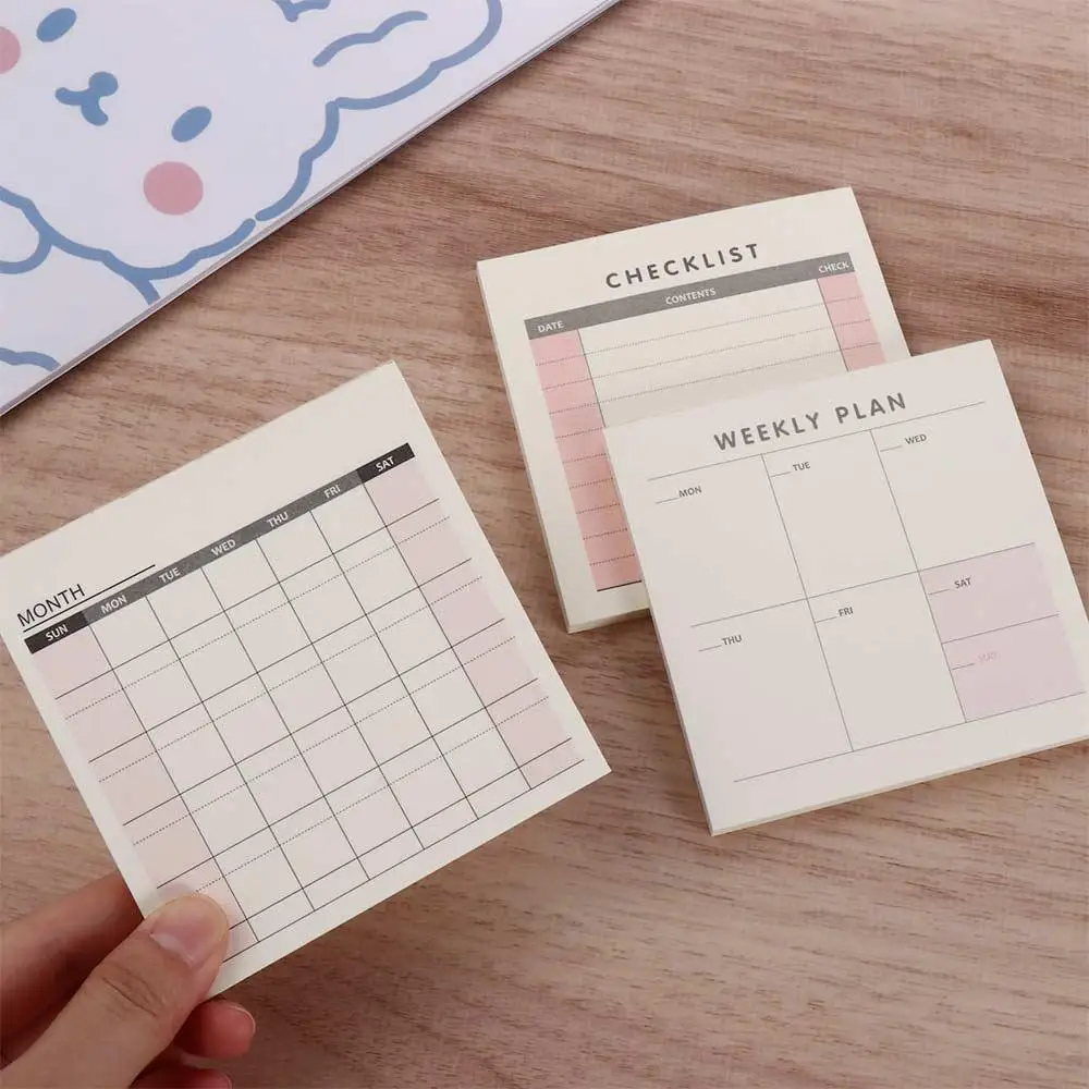 Small Portable Stationery School Supplies Notebook Plan List Memo Pad Daily Weekly Month Planner Weekly Plan