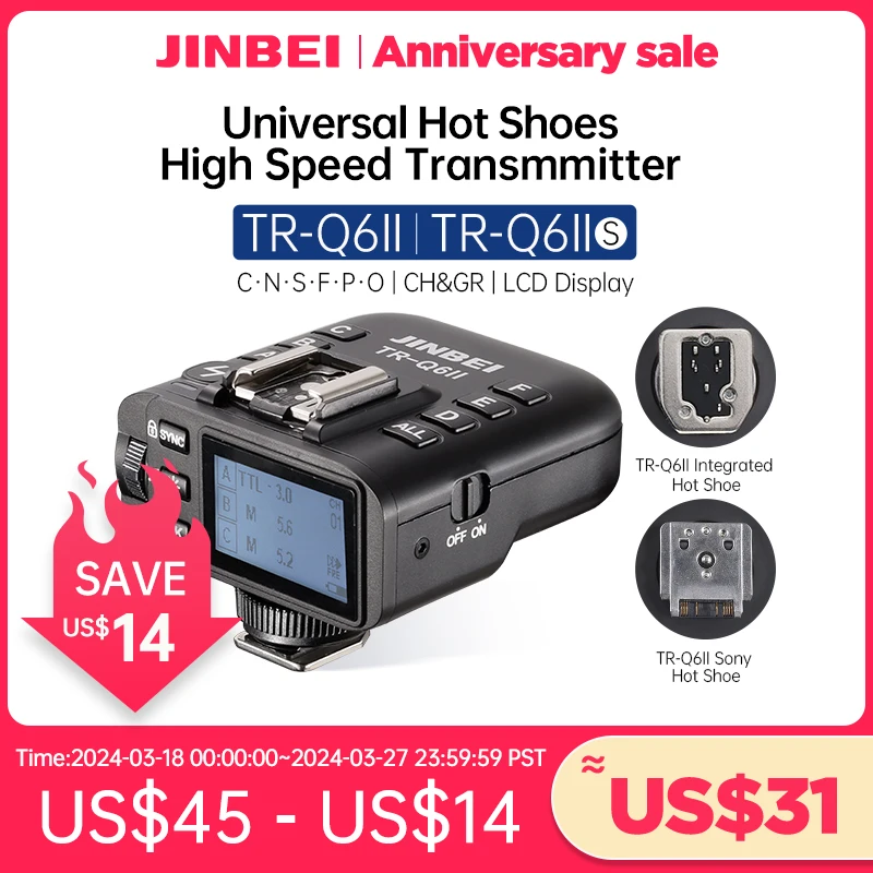 Disparatore Flash Remoto Wireless Per Canon - Con 2 Ricevitori, Per Fotocamere E Speedlite - Foto 2