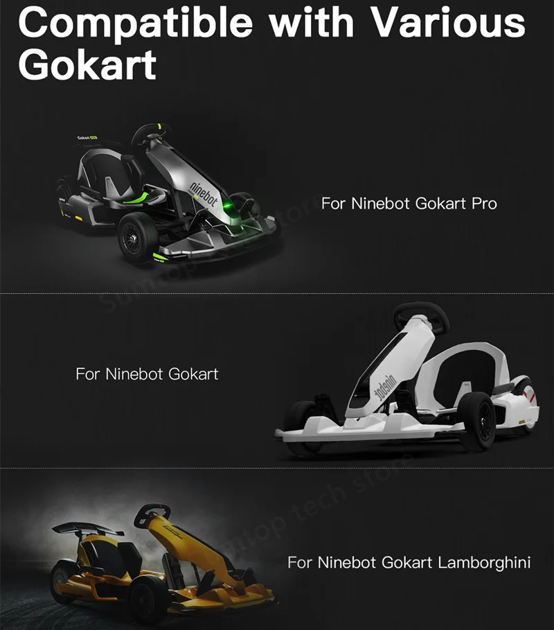 Safety Pedal for GoKart Pro and Gokart Bundle For Ninebot by Segway GoKart PRO Gokart Kit Refit Scooter Stainless Steel Bezel