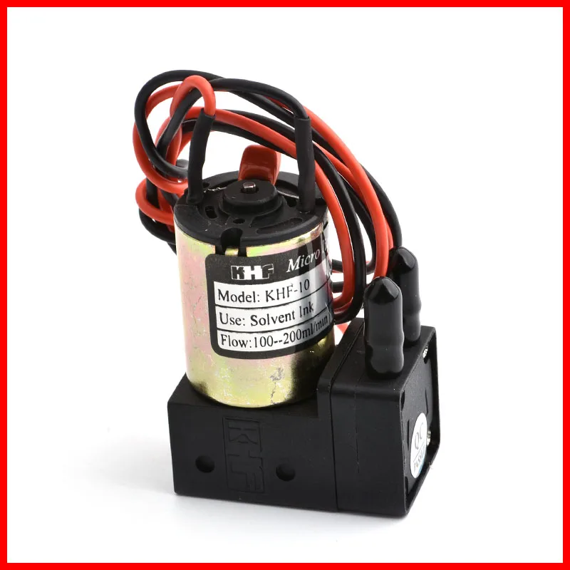 1PC KHF 소형 잉크 펌프 24VDC 3W 100-200ML/min 대형 에코 솔벤트 프린터 용 마이크로 다이어프램 액체 펌프