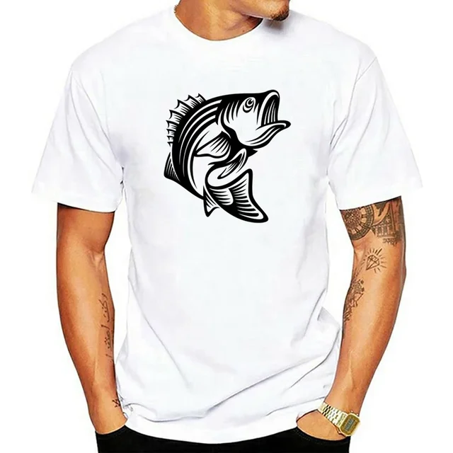 세련된 Largemouth 베이스 그래픽 티셔츠로 스타일리시하게