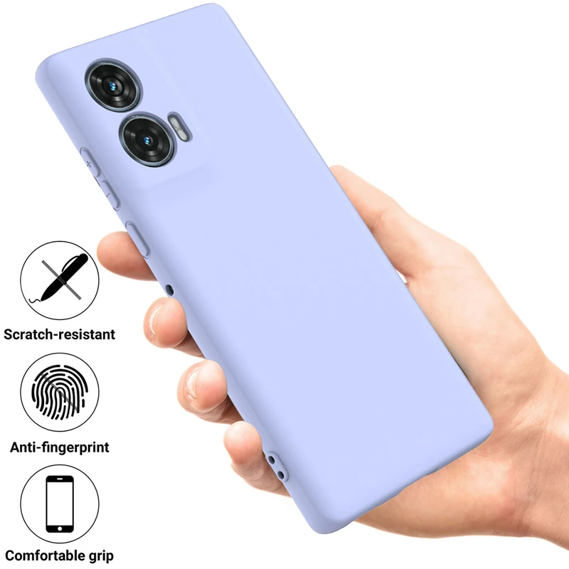 Durable Solid Color Liquid Silicone Anti-Fall Back Cover with Lanyard