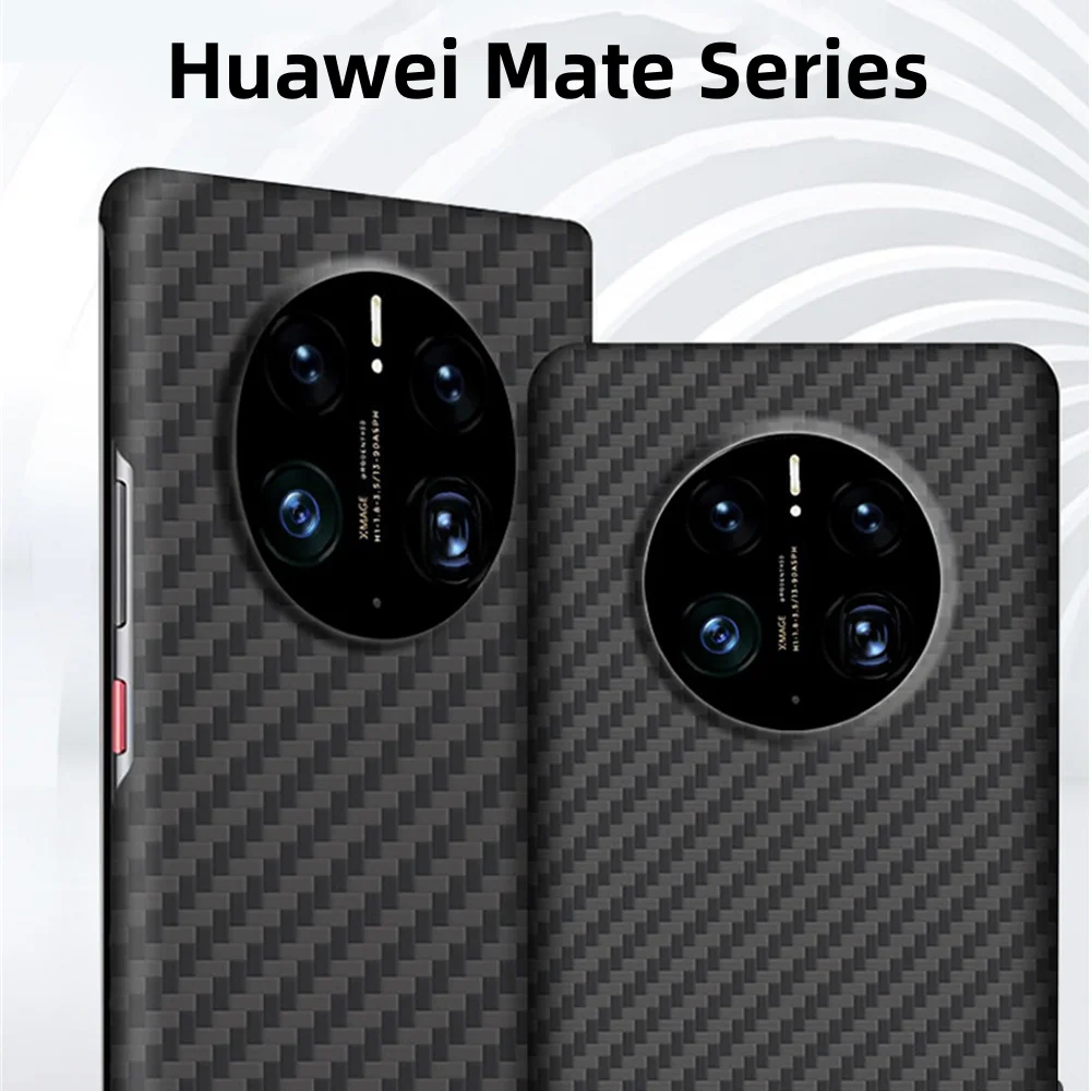 

Super Slim Case for Huawei Mate 50 RS, Real Aramid Fiber Protective Cover Skin, Soft Touch Sturdy Durable Carbon Case