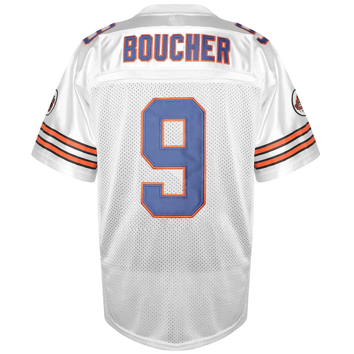 Football Jersey The Waterboy Movie Football #9 Bobby Boucher White Orange Jersey Stitched football jersey