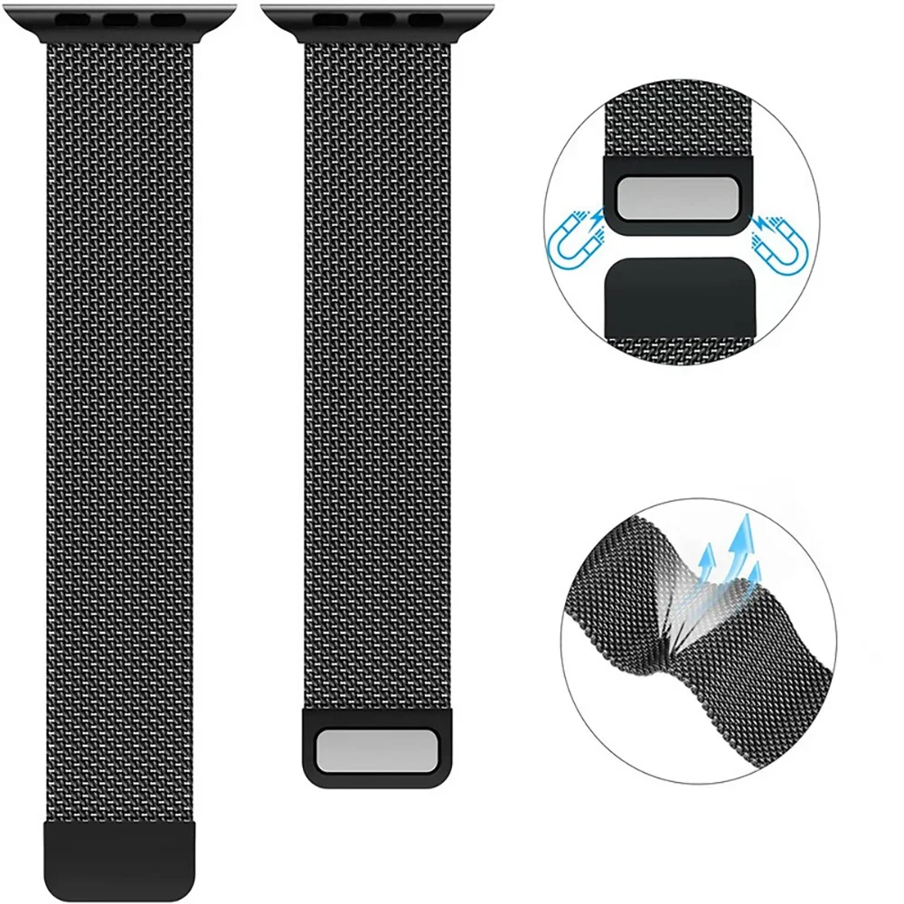 Premium Milanese Metal Watch Strap - Adjustable Mesh Band
