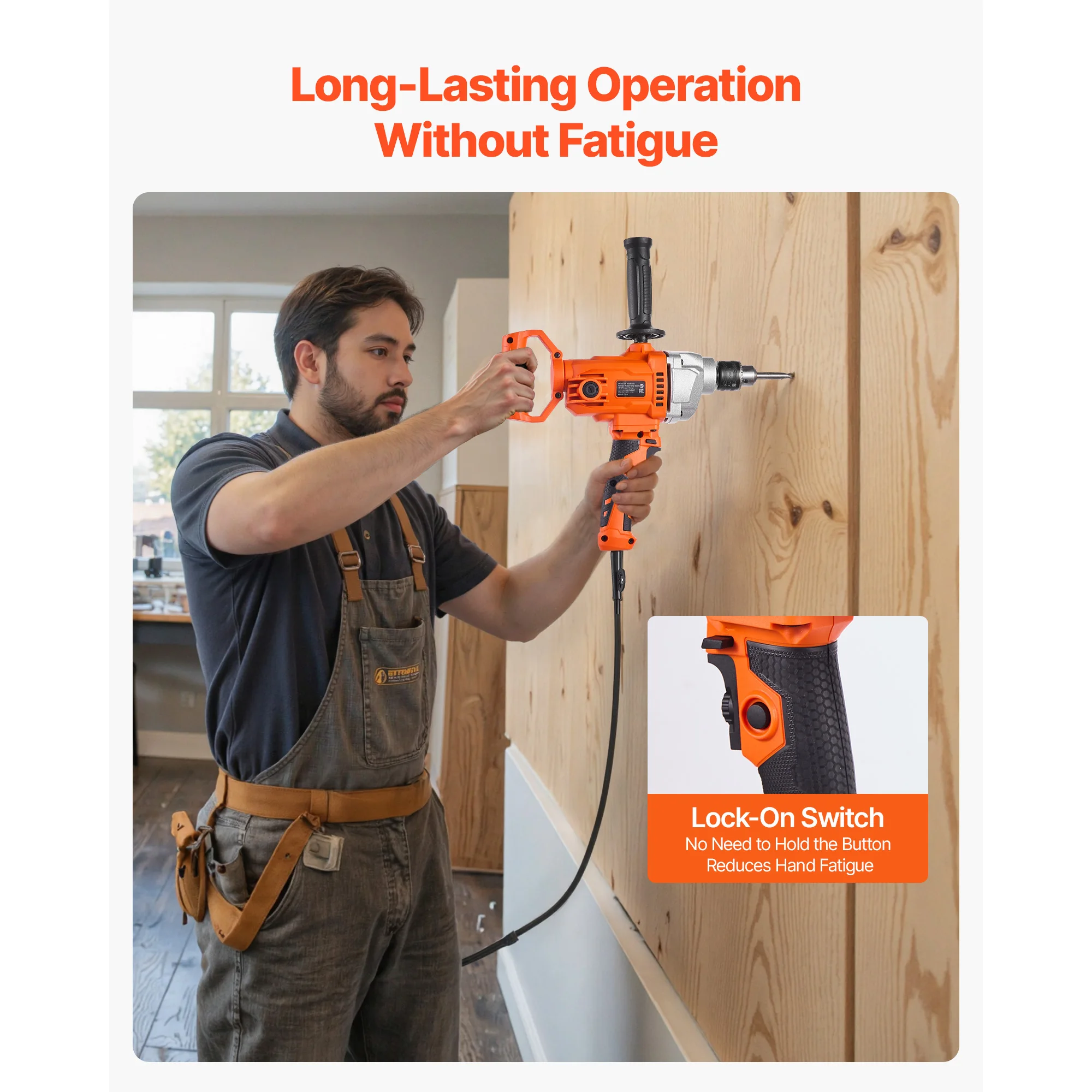 Electric Drill Mixer 1/2in 5/8in Corded Mixing Drills