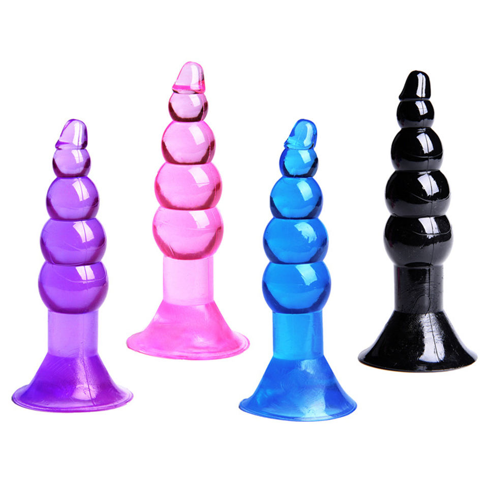 18+Adult products: Soft rubber anal plug, backyard pull bead, G-spot stimulation,wearing a masturbator, male and female sex toys