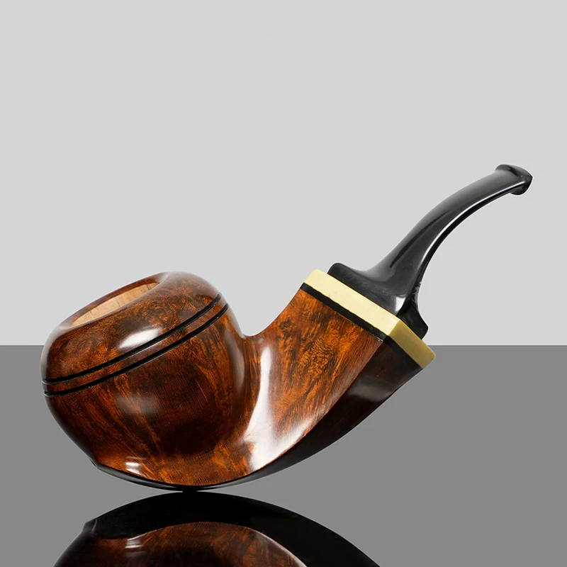 S3537ad1e0e3d41bc8c50b20e148df83e2 Große apfelförmige Bruyereholz-Pfeife