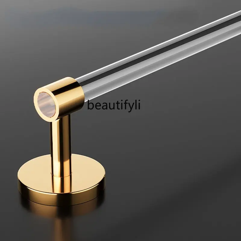 

LM Bathroom Punch Free Towel Rack Bathroom Light Luxury Acrylic Shelf Toilet Sink Wall-Mounted Storage Rack