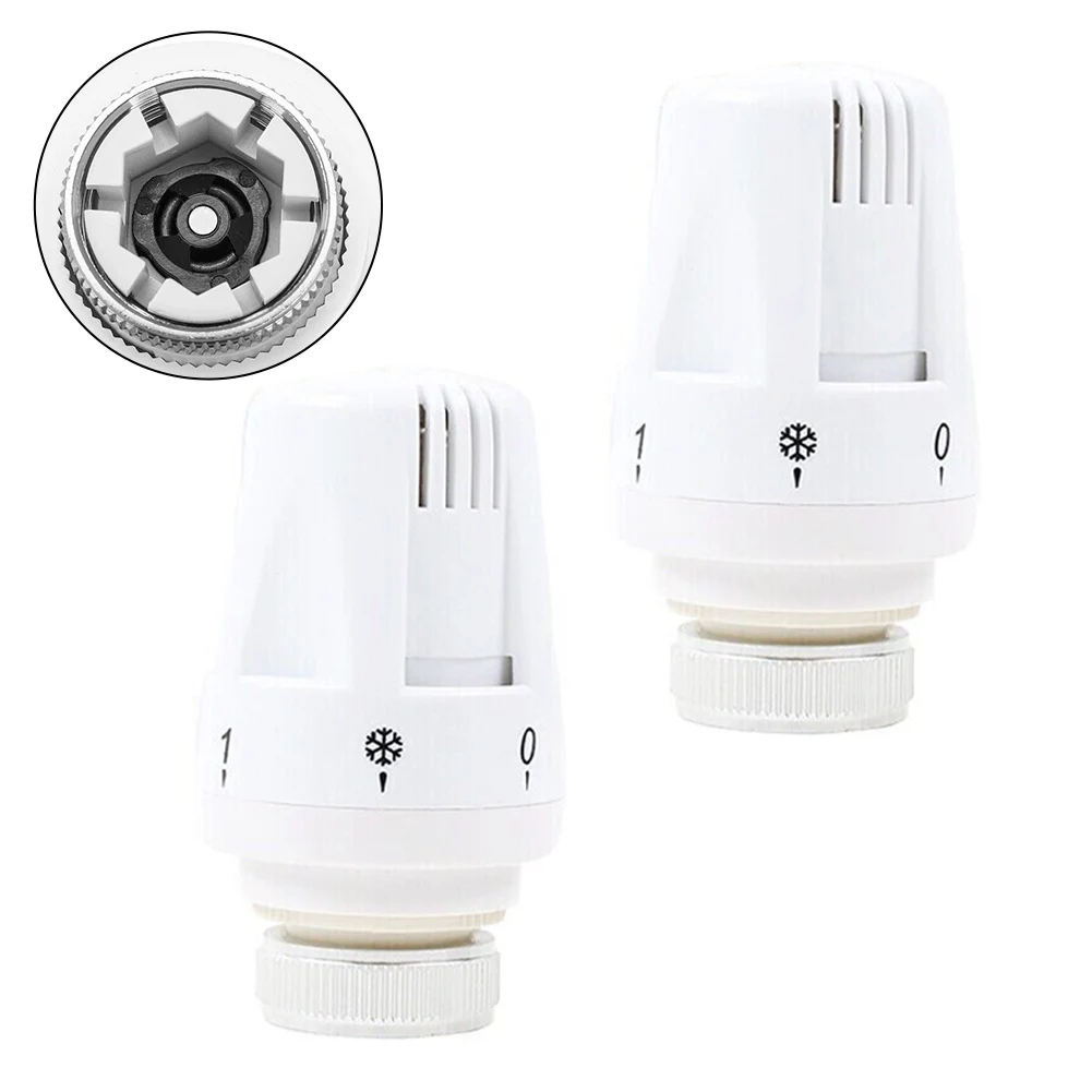 

2PCS Temperature Control Valves Replacement Heater Control M30 X 1.5 Radiator Thermostatic TRV Valve Head