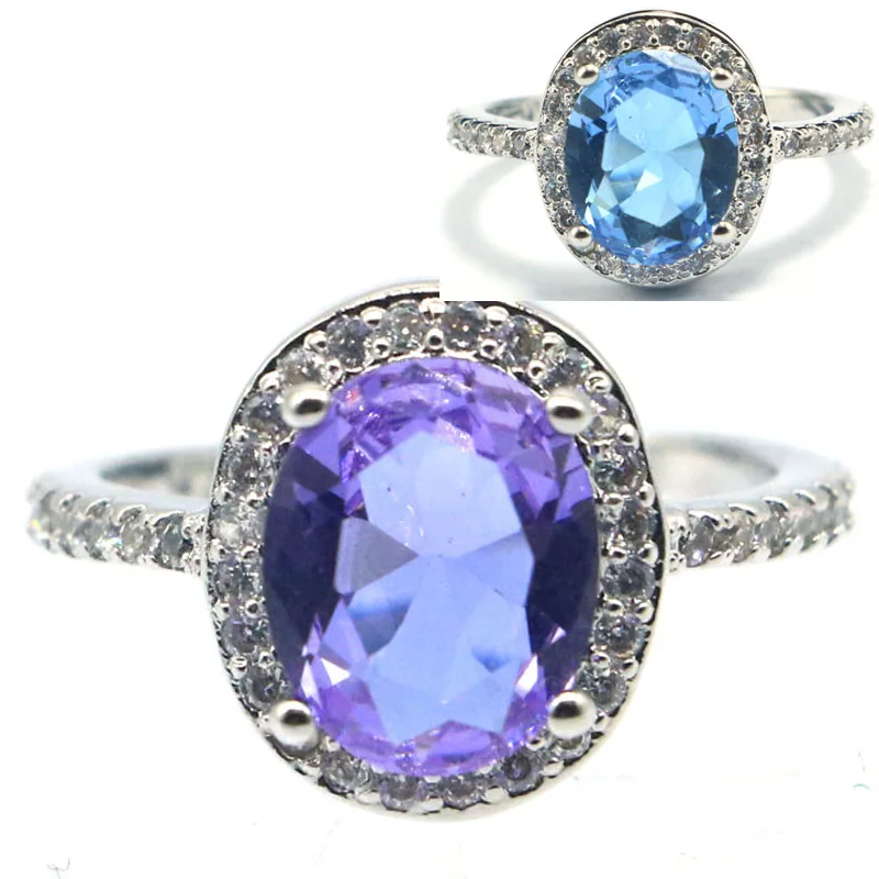 13X11Mm Stile Minimalista Che Cambia Colore Topazio Alessandrite Zultanite Citrino Dorato Rodolite Granato Cz Anelli D'Argento