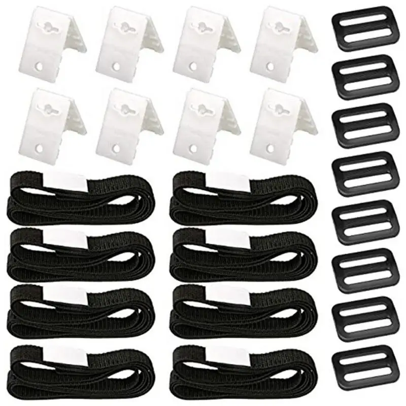 

Pool Cover Reel Straps Nylon 8 Straps With Hoop And Loop Tapes Solar Cover Reel Strap Kit 8 Fastener Plates and 8 buckels