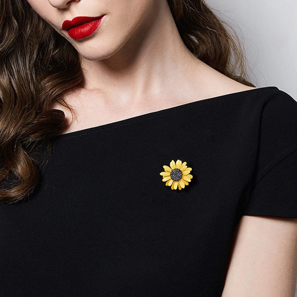 Shejuety Bee & Zircon Daisy Flower Brooch For Women – Crystal Rhinestone Pin For Holidays, Parties, Gifts - View #6