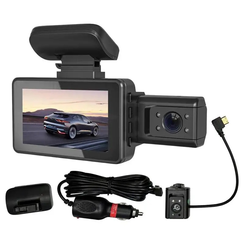 

Dashcam Front And Rear Camera DVR Car Video Recorder Vehicle Black Box FULL HD 1080P Night Vision Driver Recorder G Sensor
