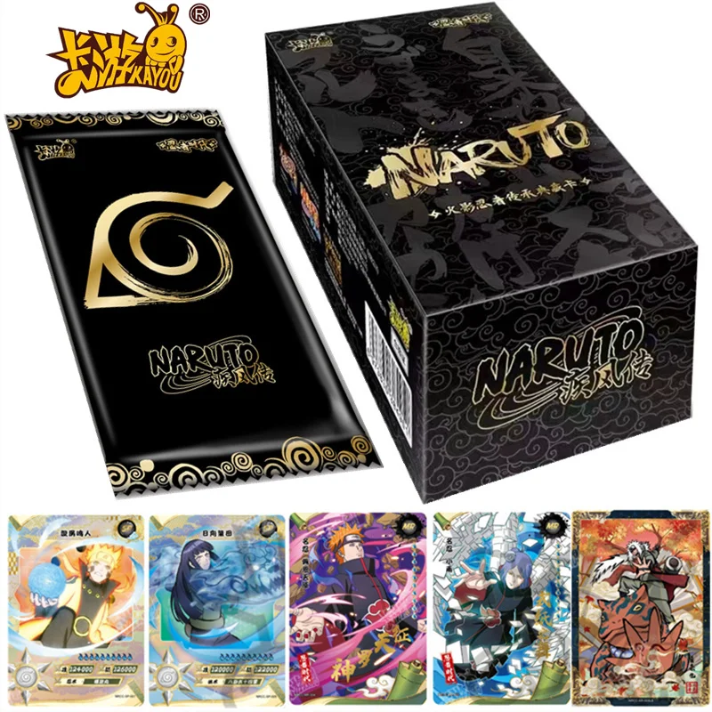 

2024 KAYOU New Naruto The Age of Ninjas Card Booster Pack Box Anime Figure Rare Collection Cards Flash Card Games Toys for Gift