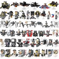 MOOXI Anime Series Skibidi Toilet Figures Cameraman Battle Robot Building Blocks Model MOC Bricks DIY Montessori Toys Kids Gifts 1
