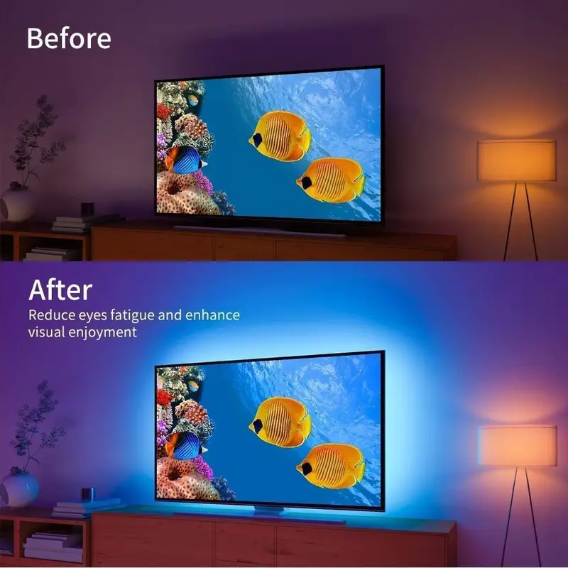 USB 5V LED Lights for TV with APP Control Flexible Ribbon Tape RGB5050 30leds/m TV LED Backlight Room Bedroom Decor Lighting - Image 4