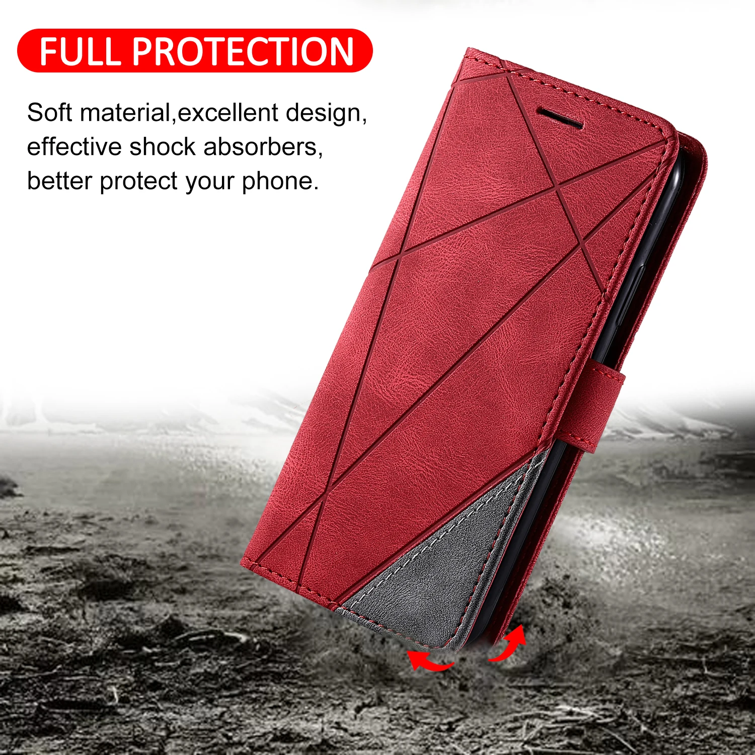 Luxury Leather Flip Magnetic Wallet Phone Cover