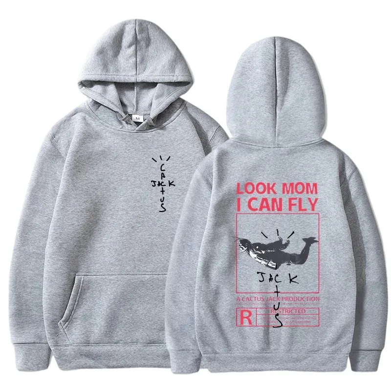 thumbnail image 1 of Sudadera con capucha estampada para hombre LOOK MOM I CAN FLY, ropa creativa con cuello redondo, sudadera de moda de gran tamaño, sudadera con capucha de cuello redondo para hombre, 1 of 5