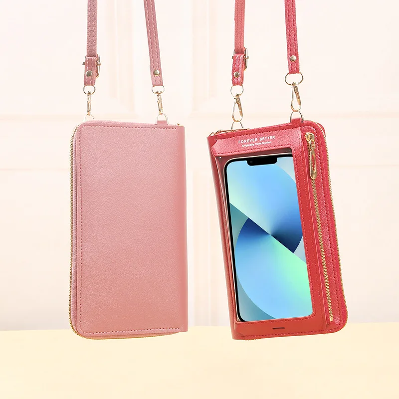 Phone Holder Touch Screen Cell Phone Crossbody Bag Touch Screen