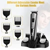 Kemei Hair Trimmer Electric Hair Clipper Beauty Kit Multifunction Shaver Beard Trimmer Cordless Cutting Machine LCD Display 5 5