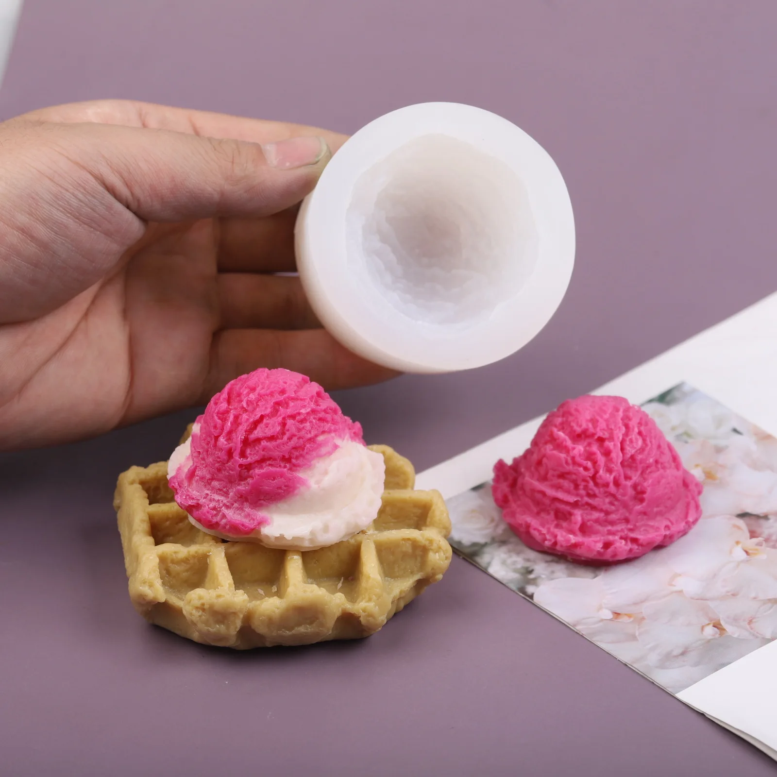 ins new ice cream ball aroma candle silicone mold dessert baking cake decoration DIY creative molds