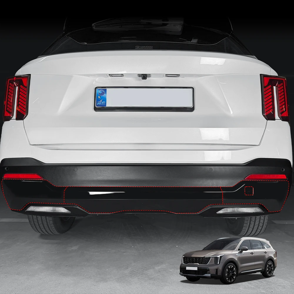 기아 쏘렌토 MQ4 2024-2026 LHD RHD 차량용 피아노 블랙 앞뒤 범퍼 하단 트림 커버 외부 자동차 스타일링 액세서리
