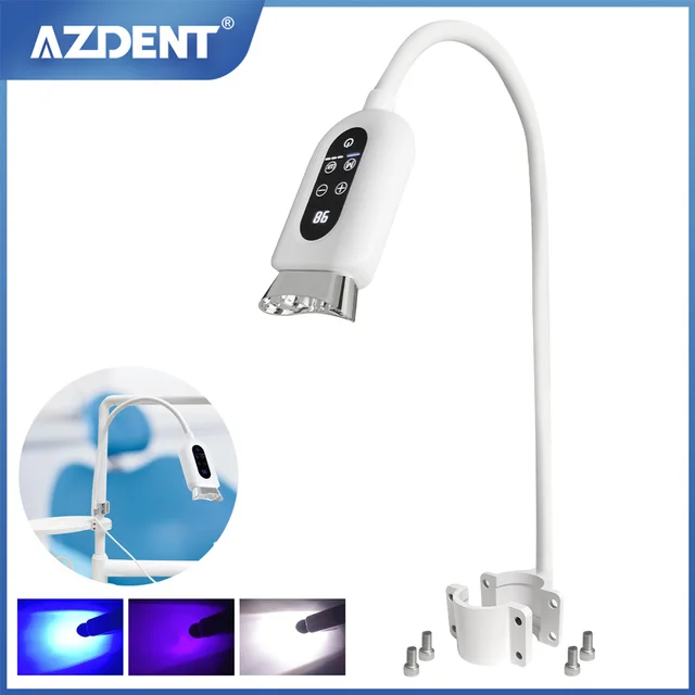 AZDENT Dental Cold Light LED Teeth Whitening Machine Tooth Bleaching Lamp for Dental Chair Clamp