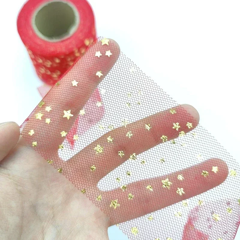 스타 Tulle Confetti 반짝이 Tulle 베이킹 케이크 토퍼 투투 Pom Bow 소프트 스팽글 Tulle DIY 웨딩 생일 장식 25 야드/롤