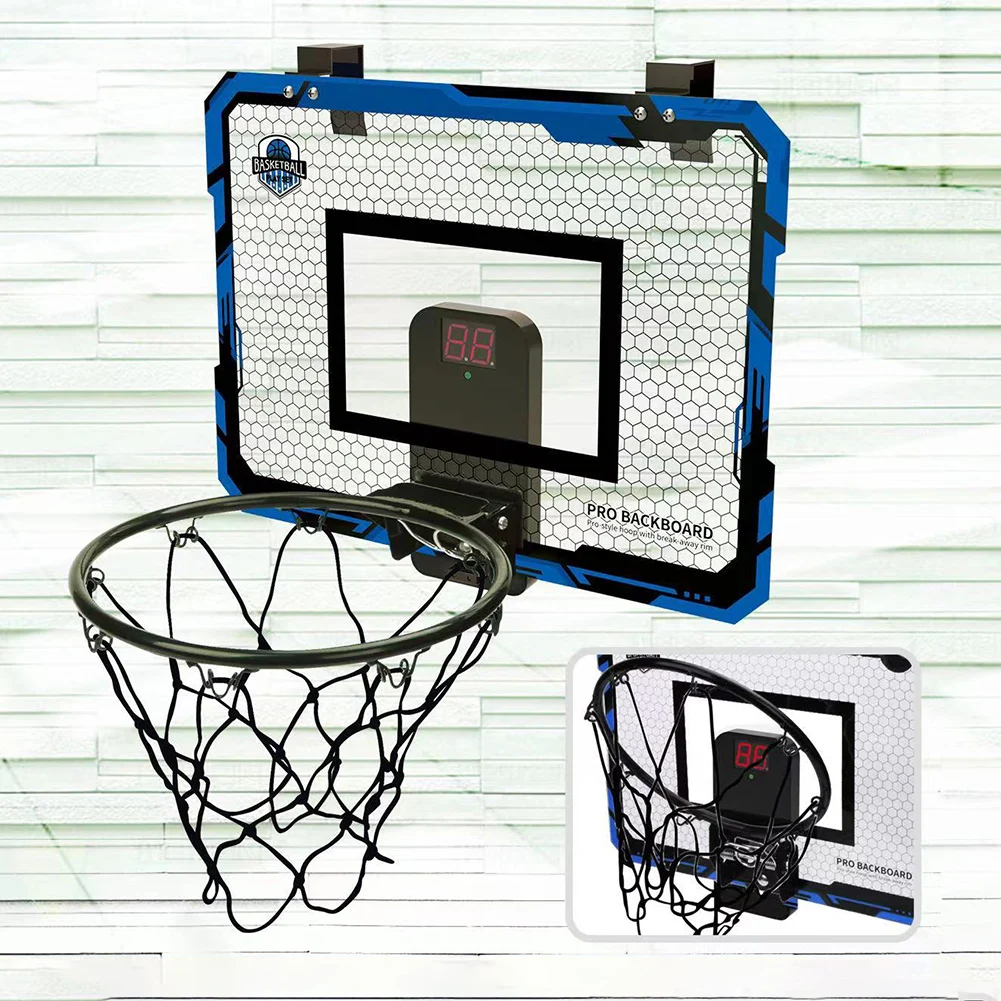 Basketball Hoop Basketball Hoop Set with 1 Ball Door Basketball Hoops with Electronic Scoreboard Children Mini Basketball Hoop