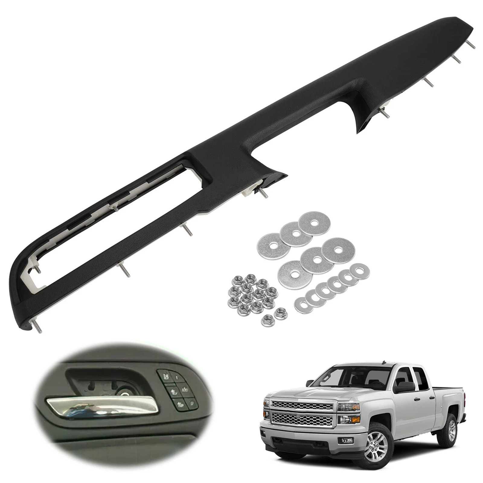 Front Left Driver Side Armrest Repair Kit Car Front Driver Side Door Armrest Handle for Chevrolet Silverado Tahoe 2010-2014