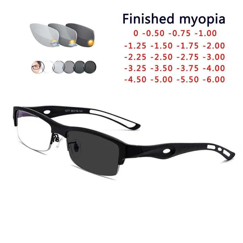 Sport TR90 Frame Glasses Half Eyeglasses Light Weight Glasses Myopia