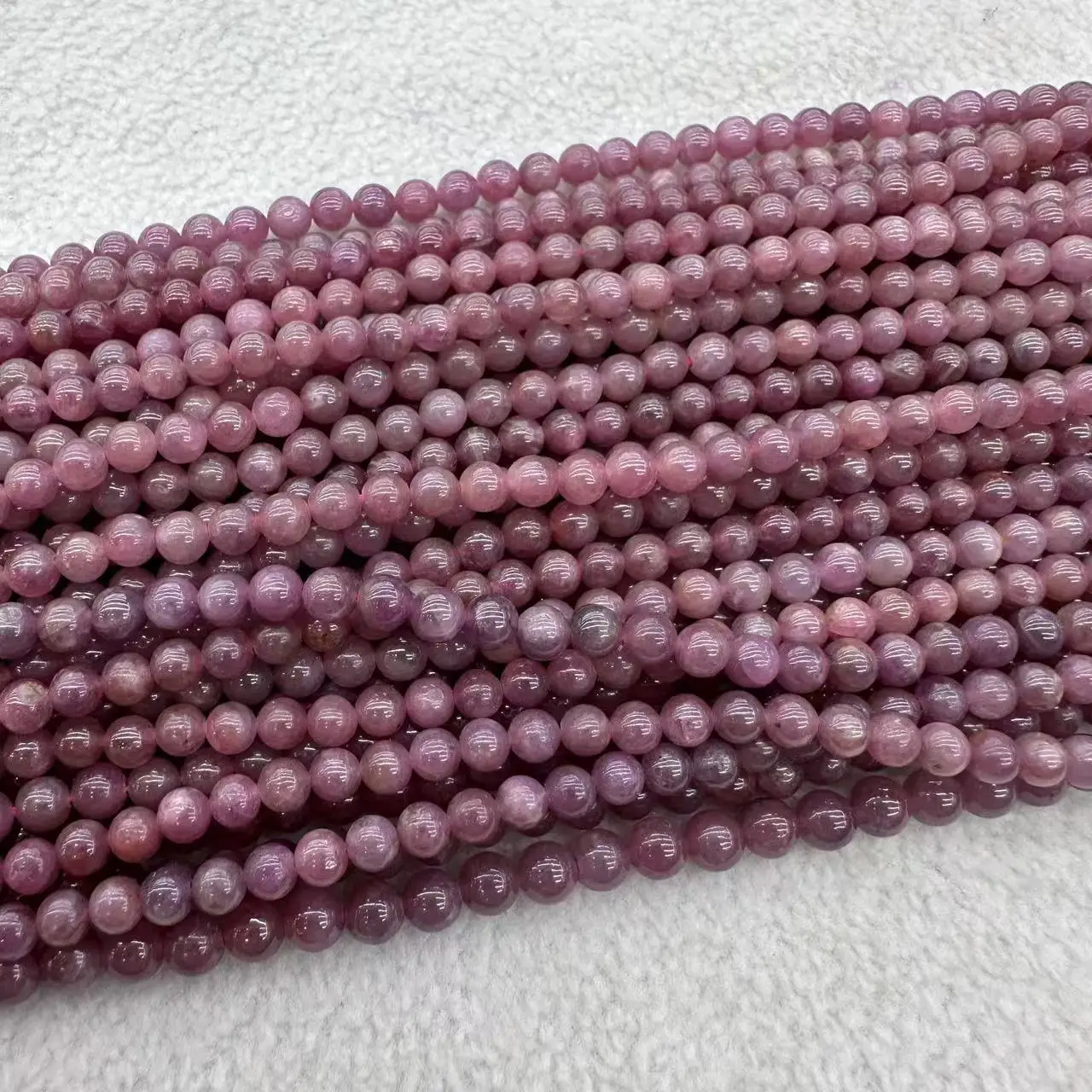 AA Good Quality Loose Beads Red Ruby Round Shape for DIY Jewelry Making 37cm  Natural Gem Stone DIY For woman For gift wholesale