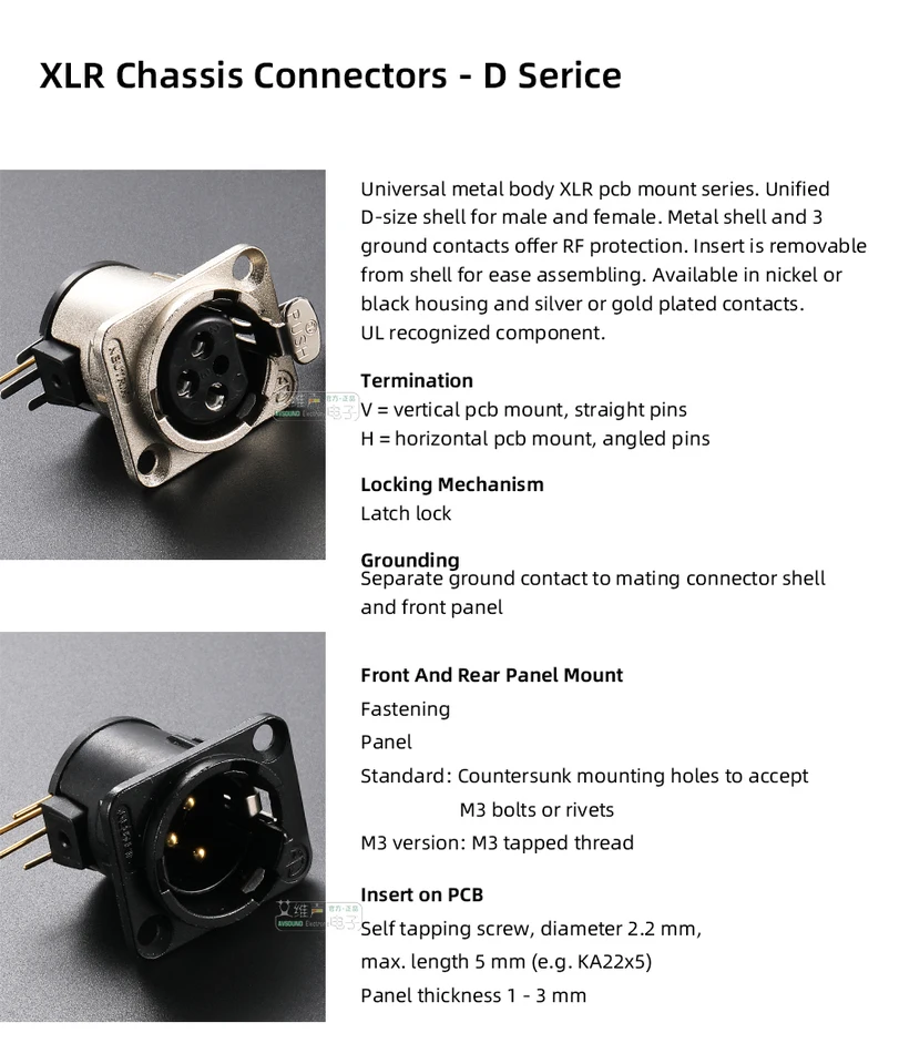 NC3FAH2-LR-DAE, XLR Connectors Receptacle A Series XLR 3 Pin Female PCBH Halo Li - Foto 4