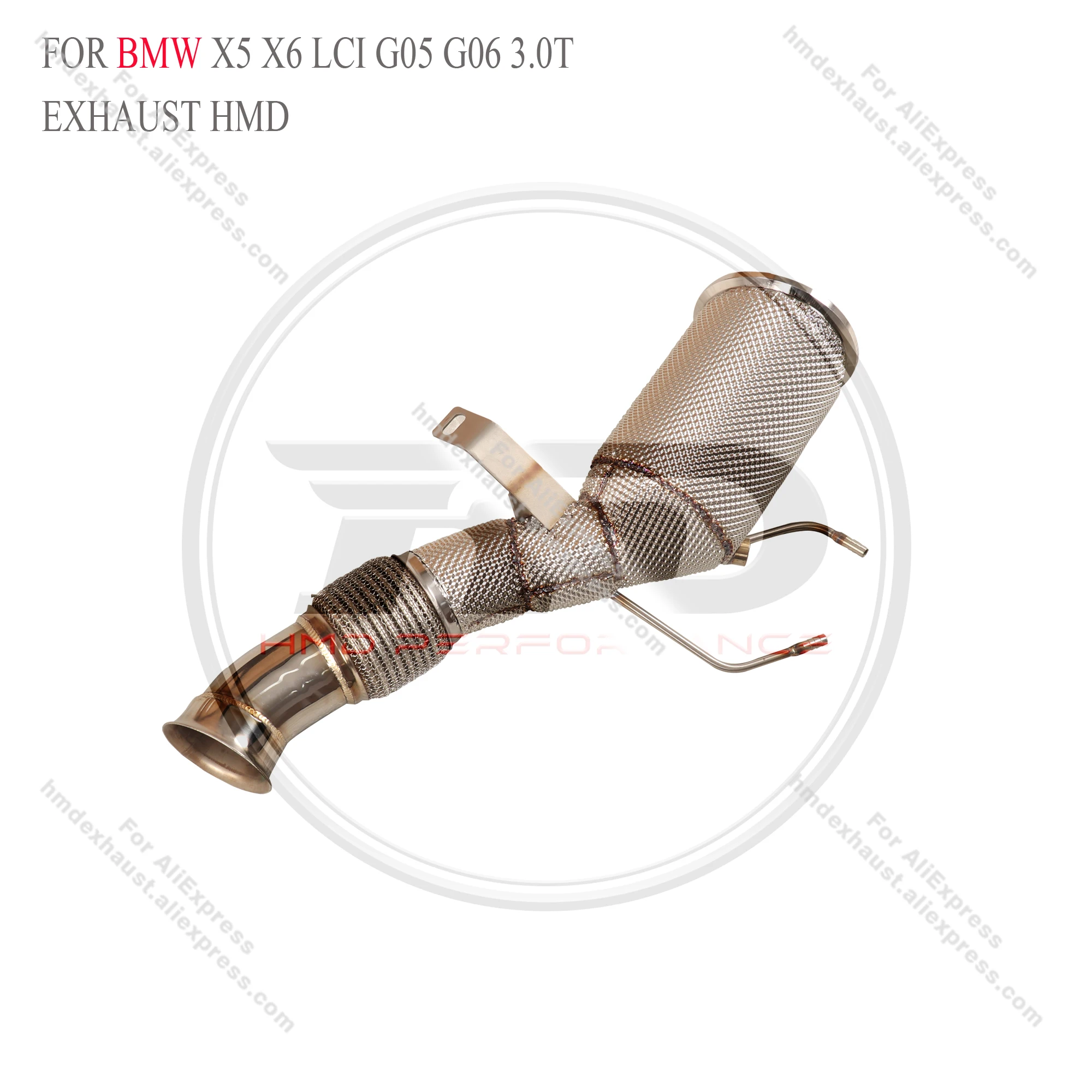 스테인리스 스틸 성능 헤더 촉매, OPF 자동차 액세서리, X5 X6 LCI G05 G06 3.0T 배기 시스템용 HMD 다운파이프