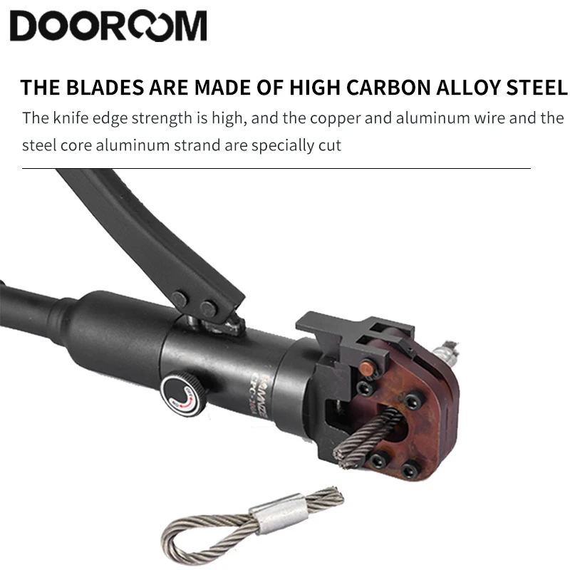 DOOROOM Manual Portable Hydraulic Cable Cutter CPC-20A Below Φ20mm Cable Wire Rope Scissors Metal Hydraulic Wire Cutting Tool 5