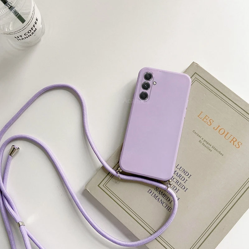 Silicone Crossbody Necklace Lanyard Phone Case
