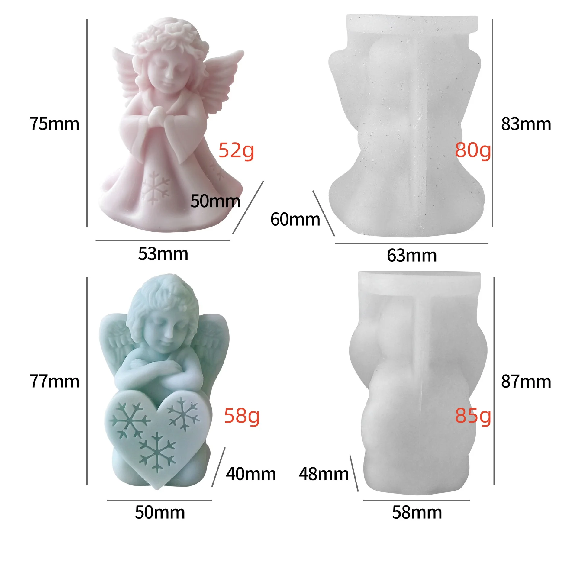 Moldes Para Velas Moldes De Silicona Ángel Para Elaboración | Cuotas