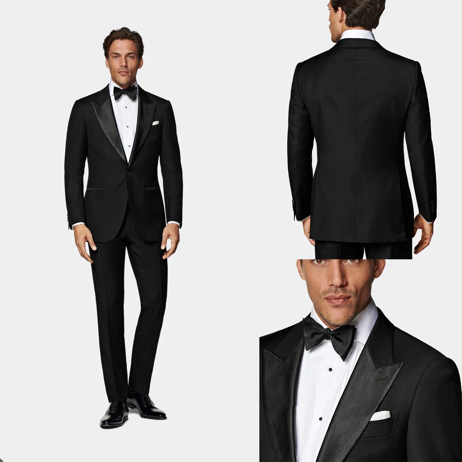 

Gentlemanlike Men Suits Tuxedos Peak Lapel Single Breasted Pockets 2 Pieces Blazers Pant Customized Formal Occasion Party