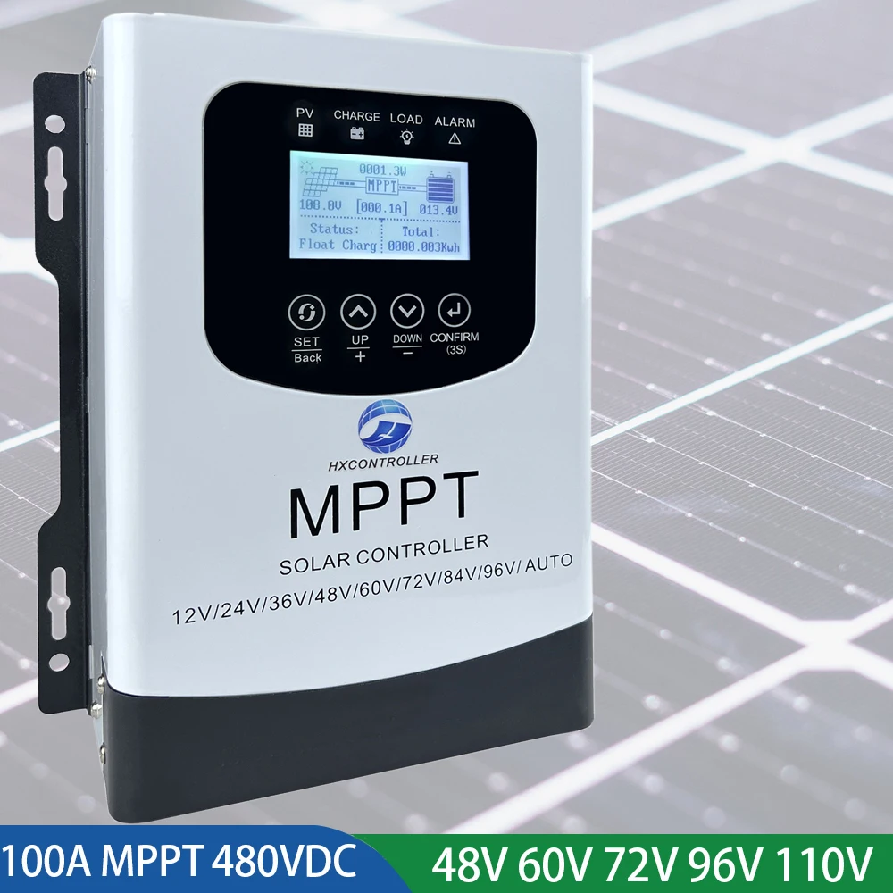 MPPT 태양광 패널 PV 배터리 충전 레귤레이터, 태양광 시스템 충전 컨트롤러, 최대 480VDC, 48V, 60V, 72V, 96V, 110V, 100A, 9600W